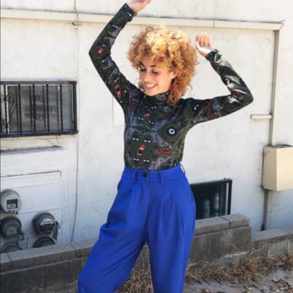 Nooworks Black Swan Print Turtleneck S